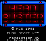 Head Buster — Title screen